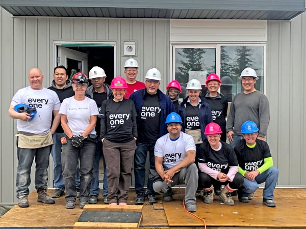 CREB board members take on a Build Day in the Calgary community of Bowness