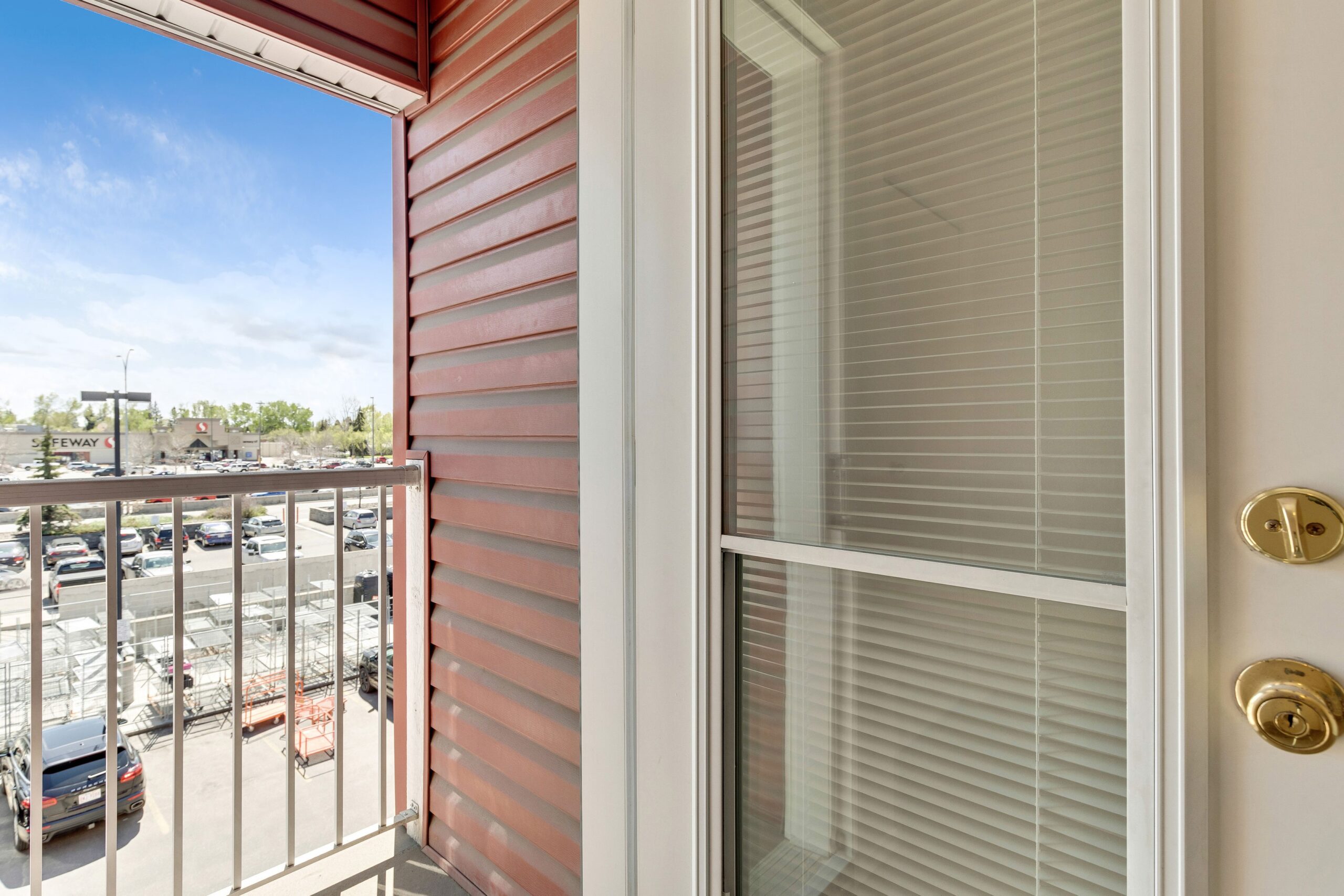 Private balcony view from the master suite of a Habitat home.