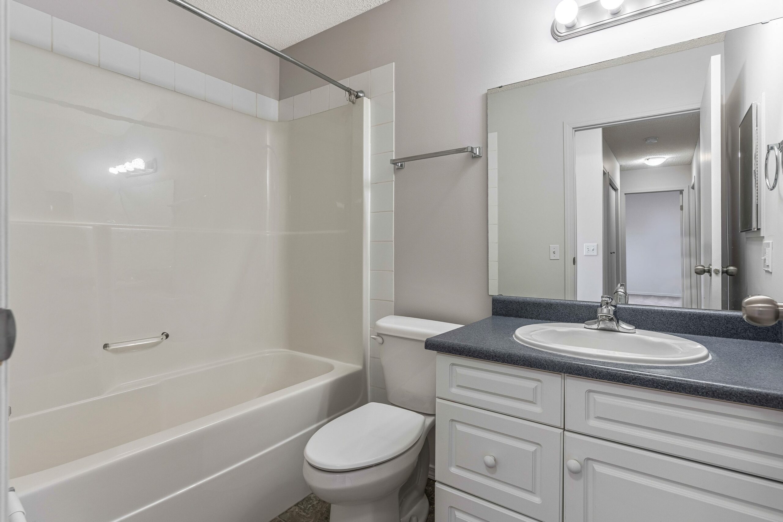 Bathroom in a Habitat home in Calgary.
