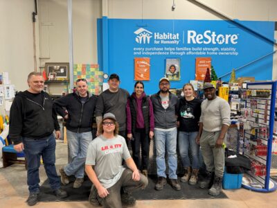 A team from Liberty Energy at Habitat ReStore in Calgary.