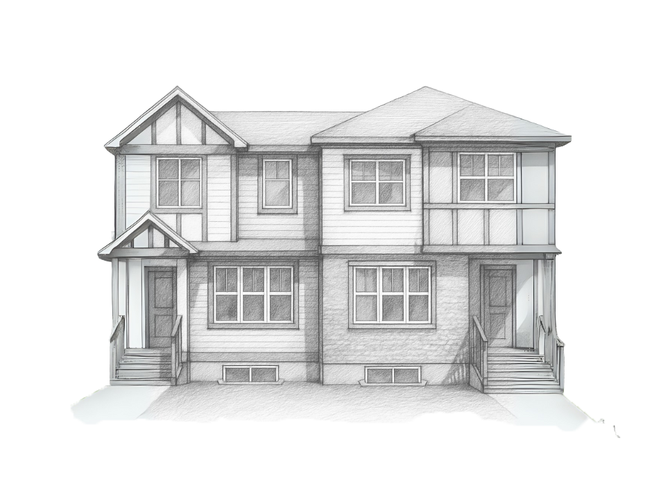A sketch drawing of our Medicine Hat future duplex property