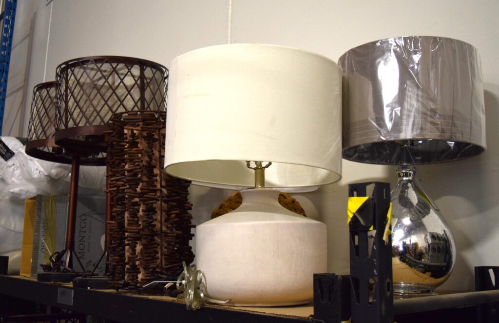 Table lamps at Habitat ReStore.