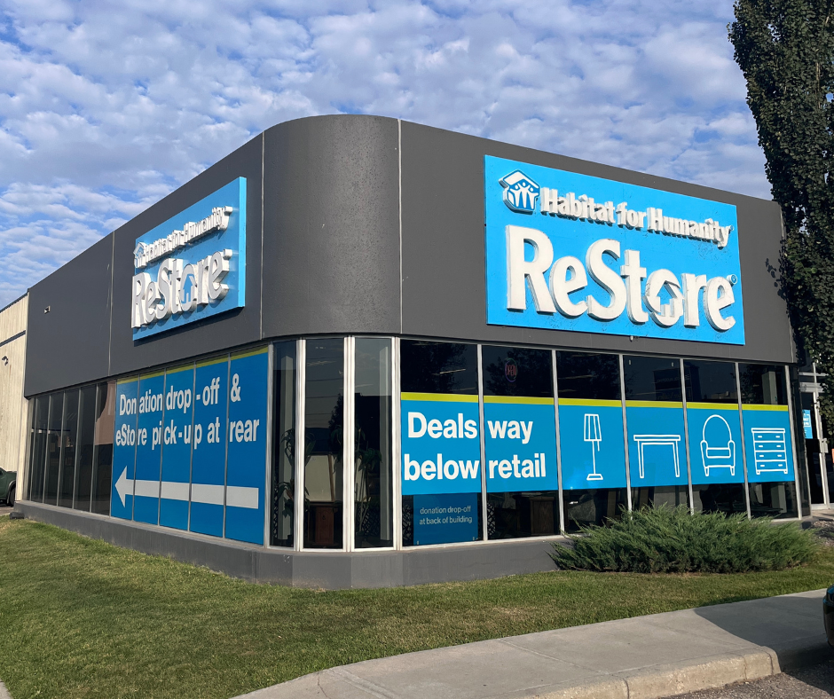 Exterior view of Habitat ReStore Deerfoot Meadows in Calgary.