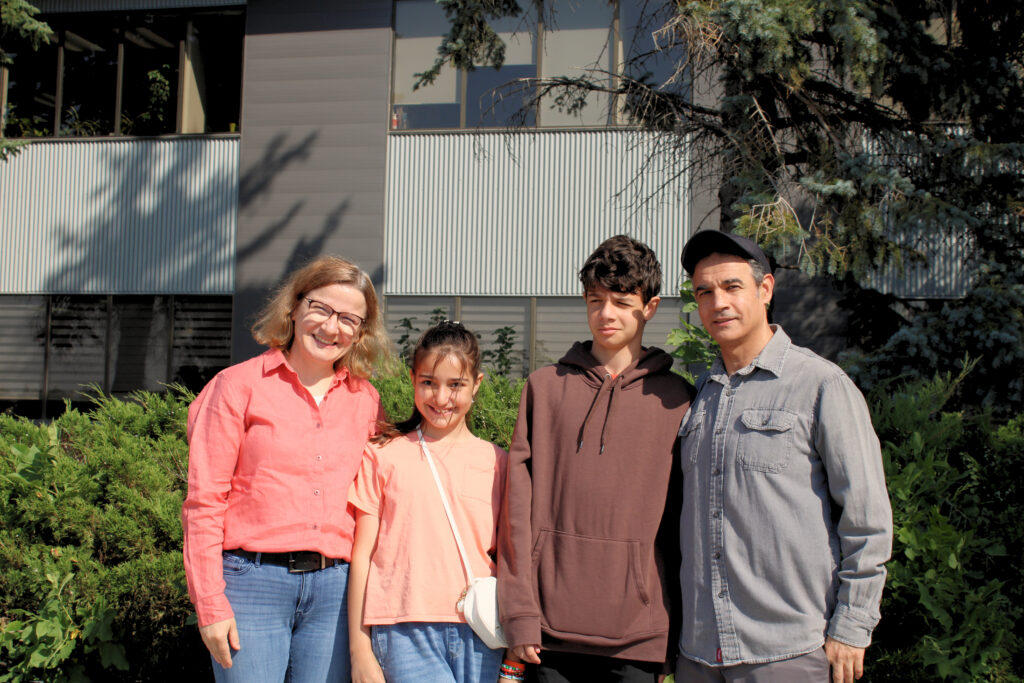 Habitat homeowner family Ali, Ilknur, and their two children Sami and Simanur