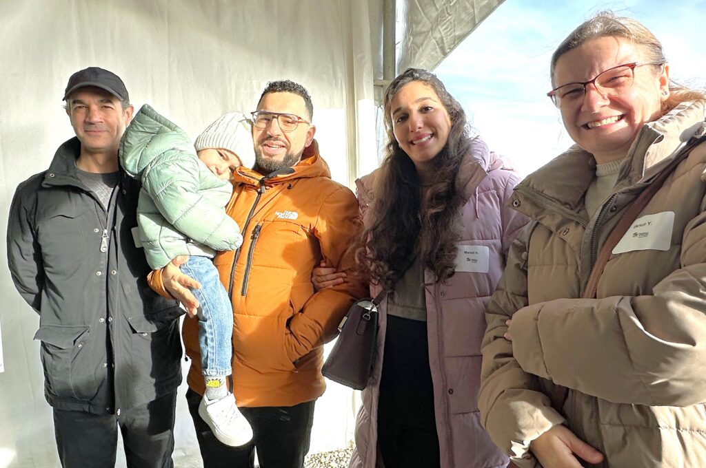 Future Habitat homeowners Said, Manal, Ali, Ilknur and 3 year old Adam at the groundbreaking event in Chestermere. 