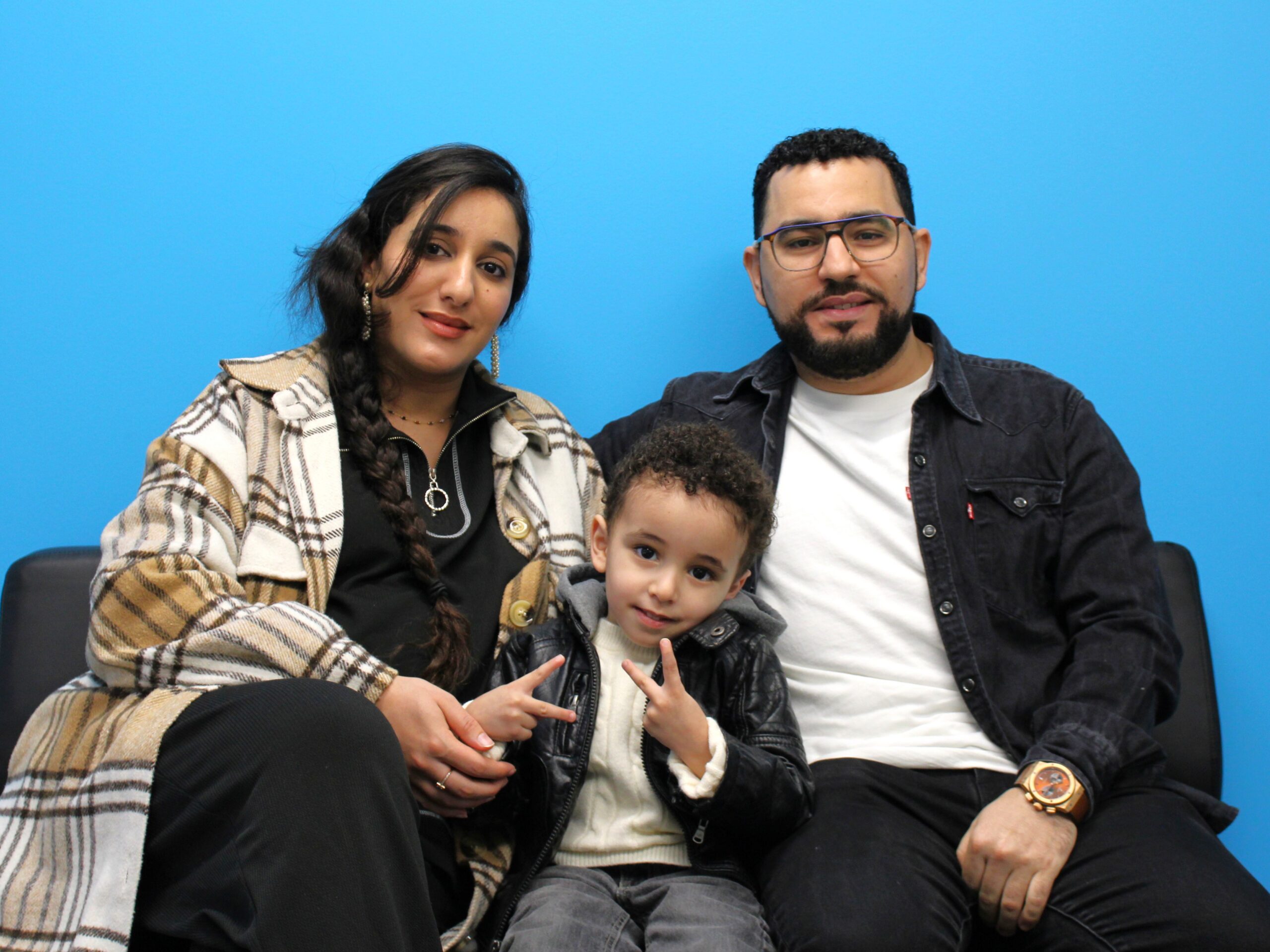 Future Habitat homeowners Said and Manal with their 3 year old son Adam.