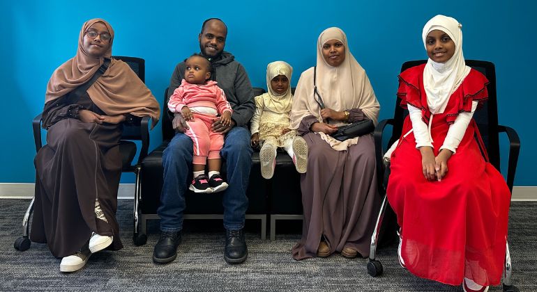 Rosa, Taajelidin, and their four children