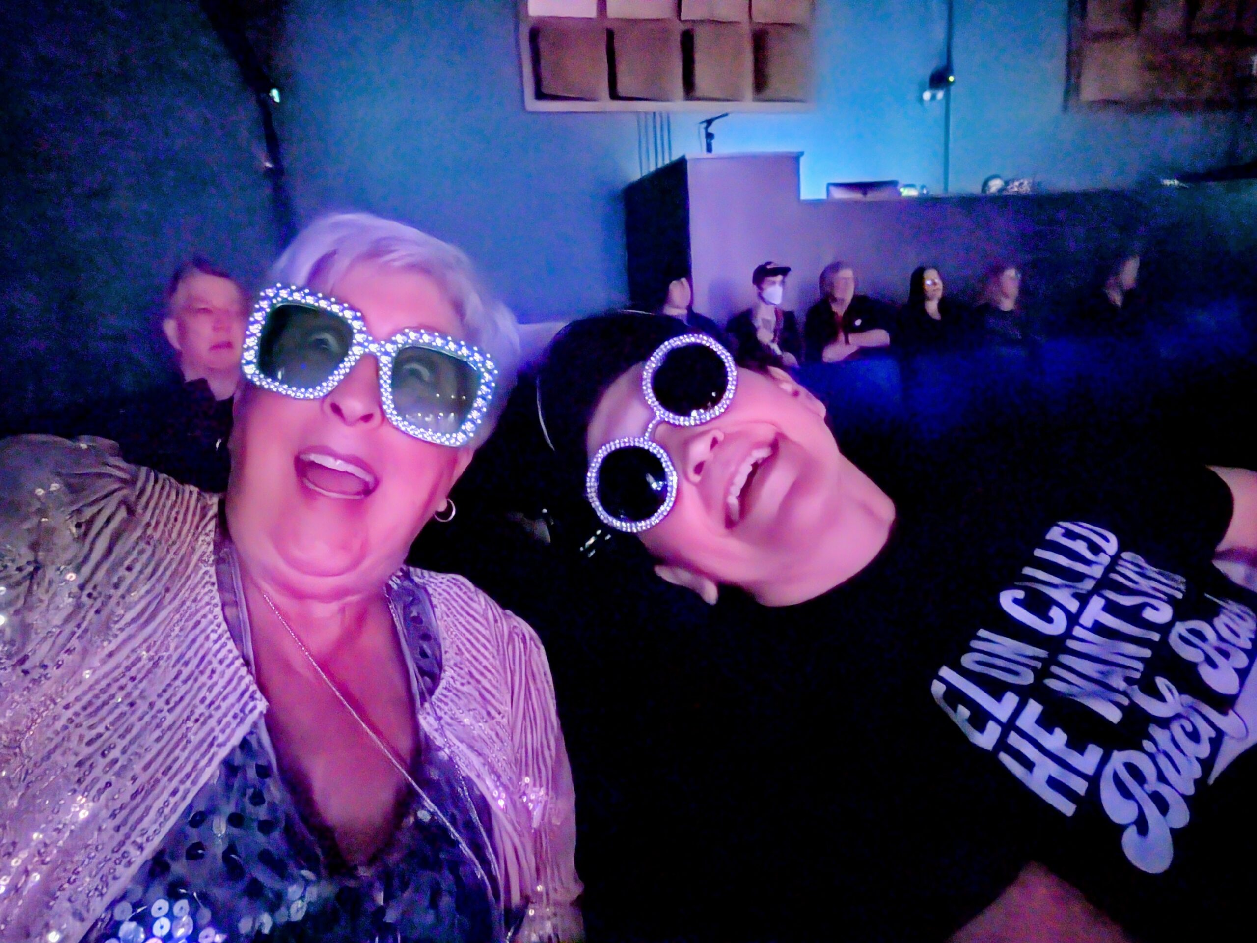 Marie and a friend at an Elton John Tribute.